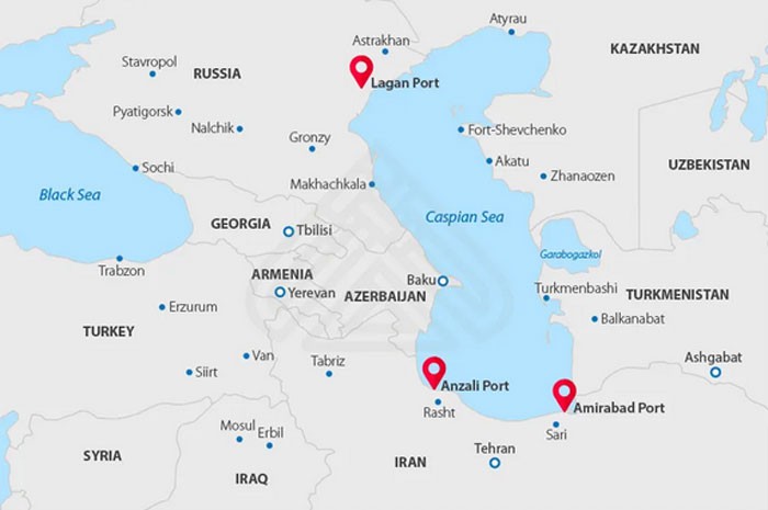 دریای خزر و بندر چابهار بهترین مسیر برای ترانزیت و صادرات از ایران به روسیه