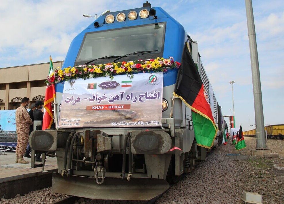 خط باری راه آهن خواف به هرات افتتاح شد